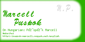 marcell puspok business card